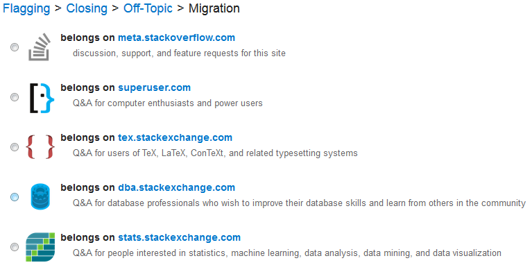 StackOverflow migration paths