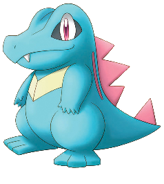 Totodile with mouth shut