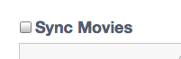Uncheck sync Movies