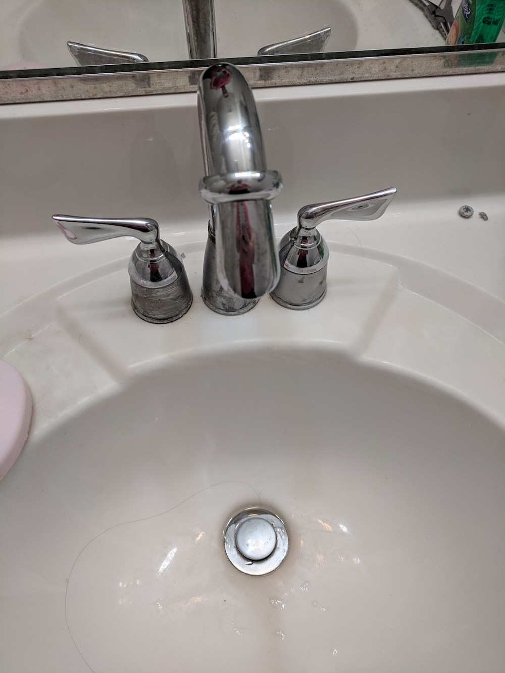 Full view of faucet