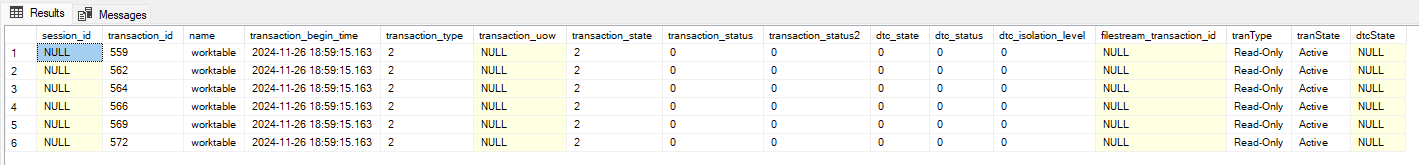 Query output