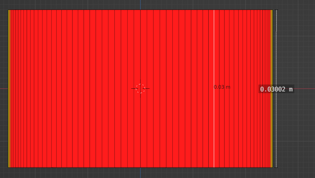 Measuring with the ruler and with the automatic tool for edges shall return the same result if the right projection is applied