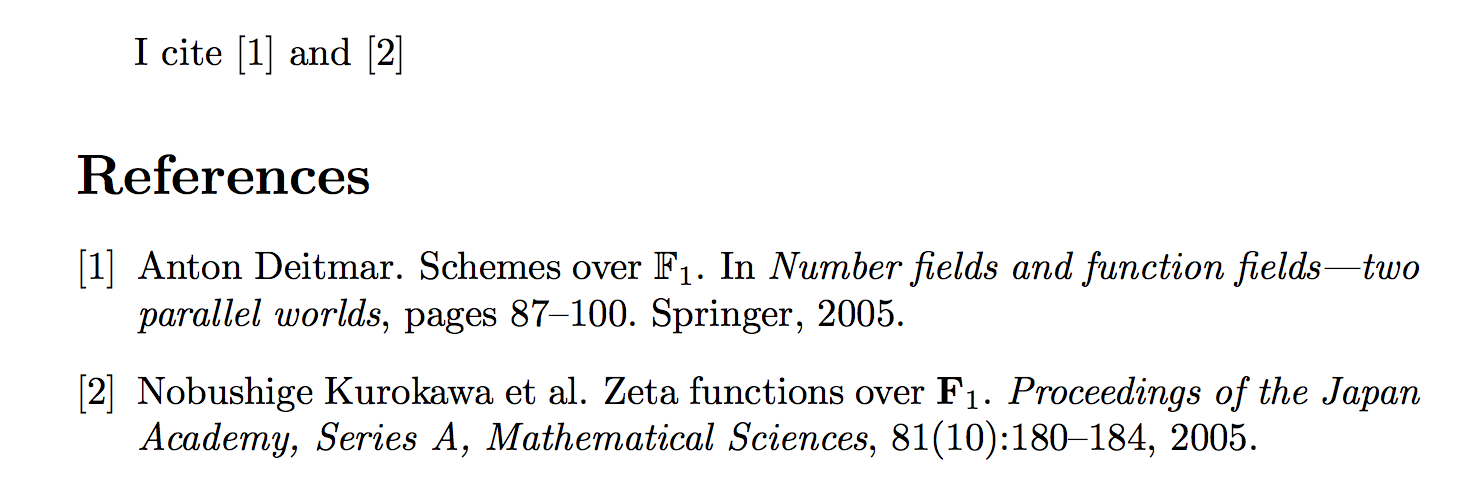 BibTeX problem with math symbols - TeX - LaTeX Stack Exchange