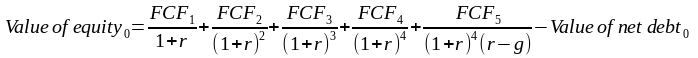 DCF formula