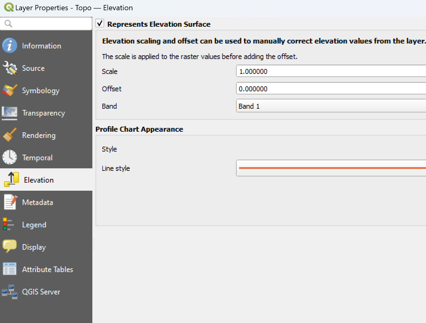 layer properties menu