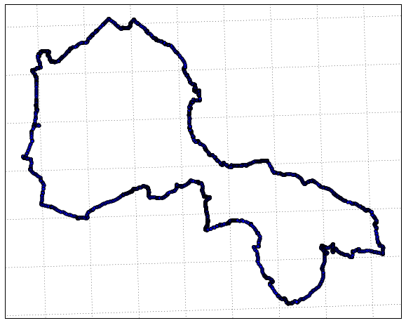 Plot of gpx trail