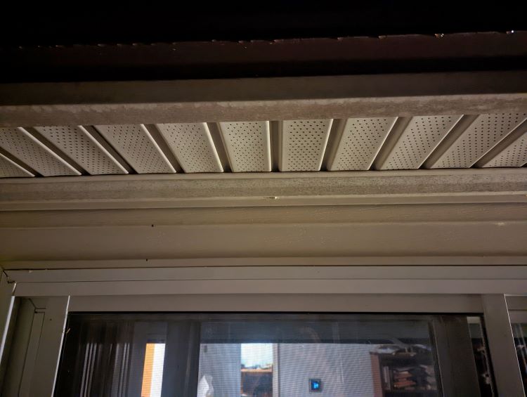 soffit to door space