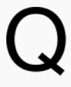 capital letter Q with bisecting tail