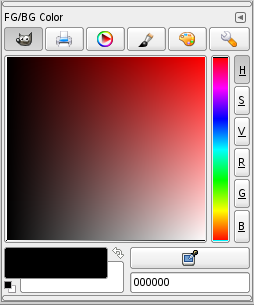 GIMP color selection dialog