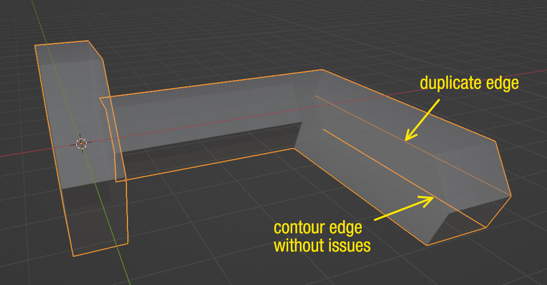 contour edge appearing