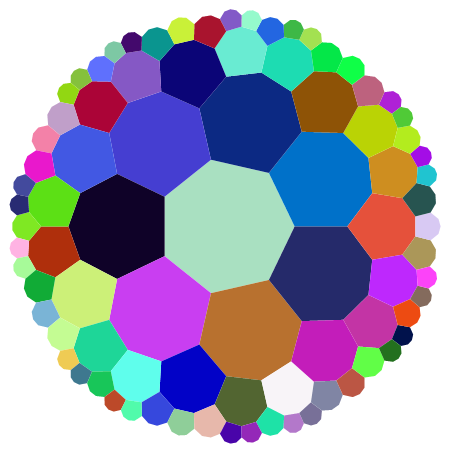 Poincaré hyperbolic tiling