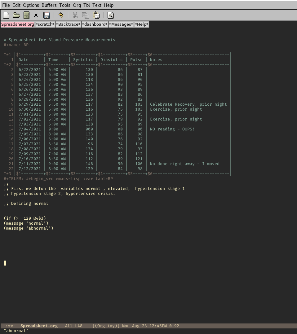 Emacs - How To Extract A Value From An Org Mode Table And Use It In A ...