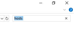 HOSTS in search bar