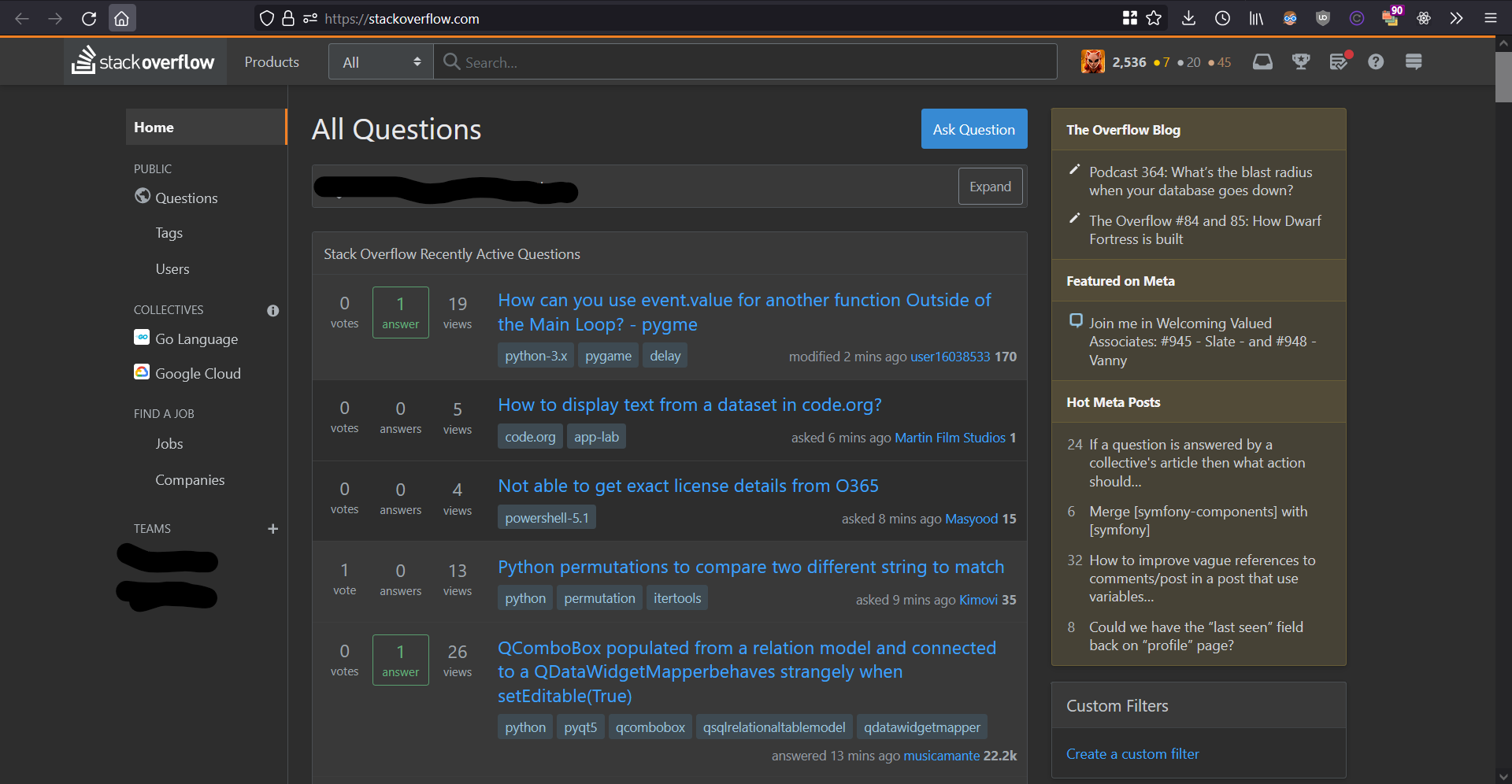 Screenshot. I see All Questions instead of Top Questions