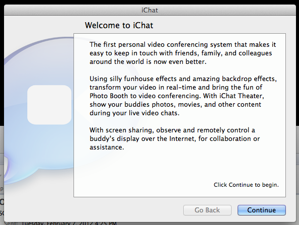 welcome to iChat