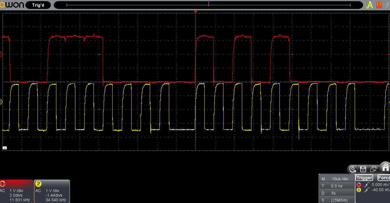 sda-scl at 10us expected in a working pcb