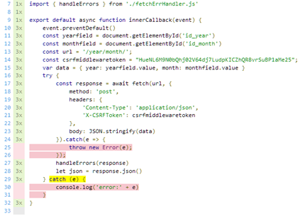 図1　カバレッジに漏れがあるソースコード