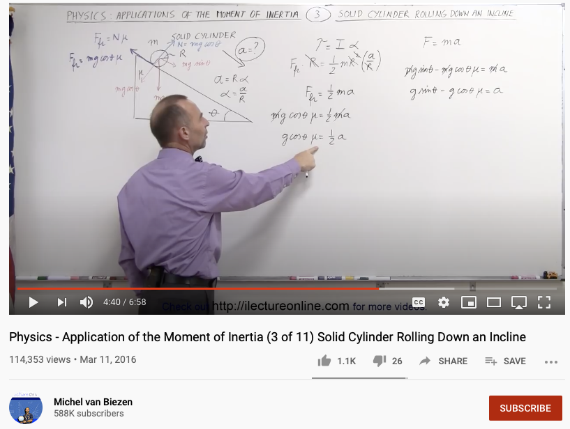 Physics - Application of the Moment of Inertia