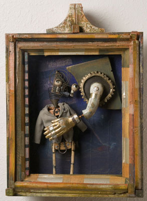 One of Janice Lowry's assemblage shadowboxes