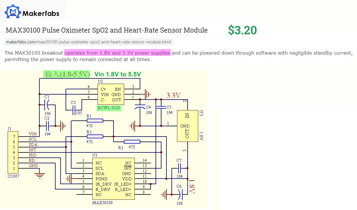 max30100 module Vin