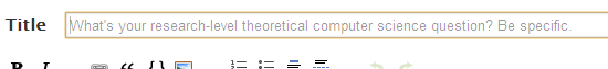 What's your research-level theoretical computer science question? Be specific.