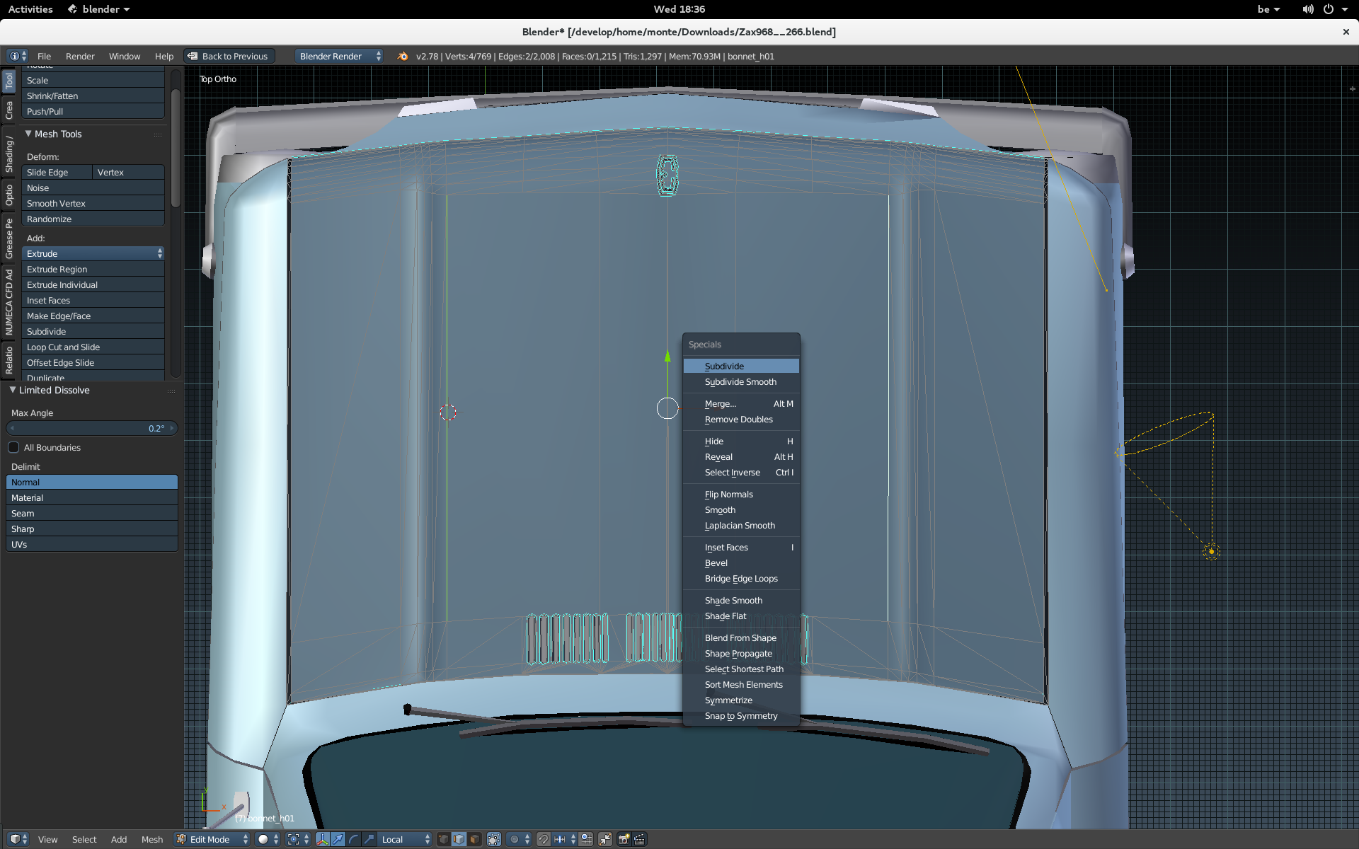  Subdivide the edges 