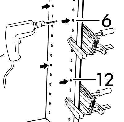 the tool is used to clamp a piece of wood to a furniture