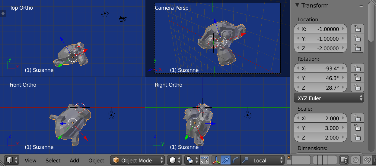 After object axis tranforms