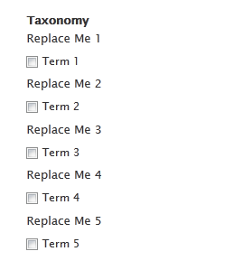 This is what it currently looks like prior to checking a box