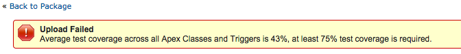 Package upload error