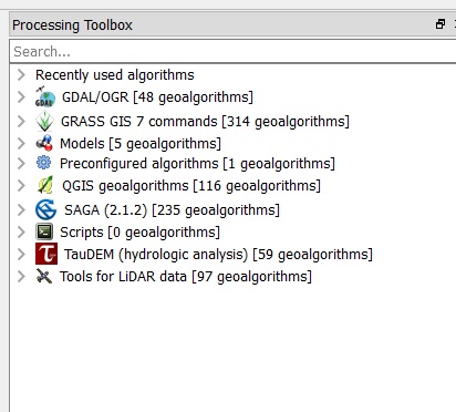 toolbox QGIS on Windows