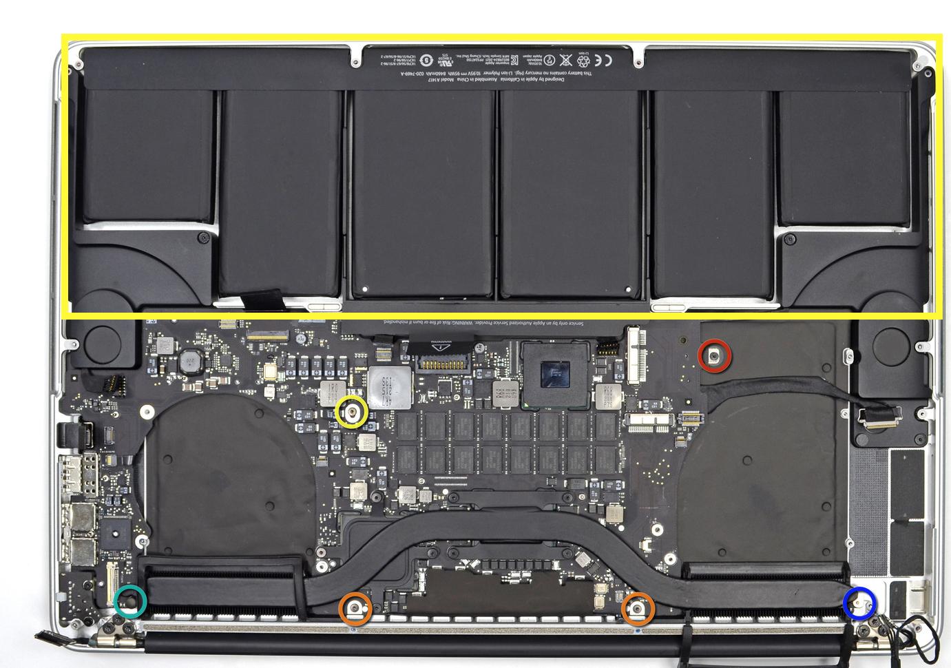 MacBook Pro battery location