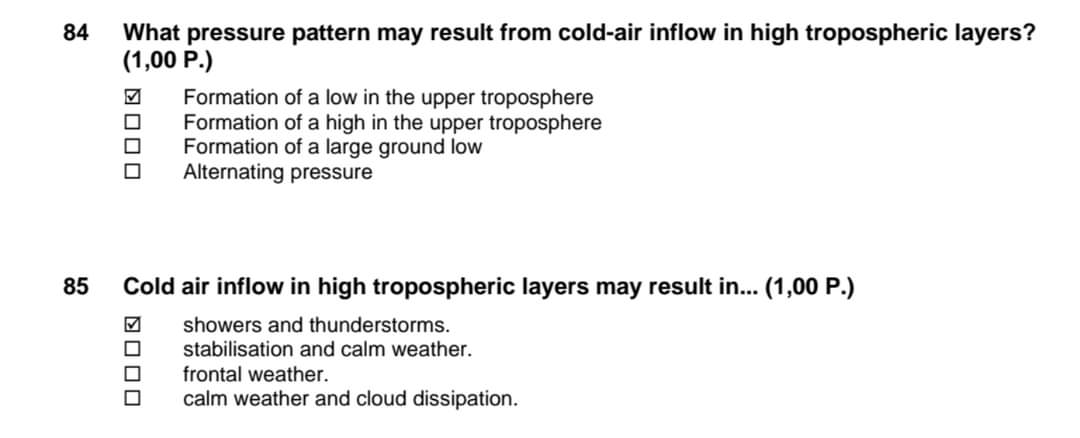 question from the test