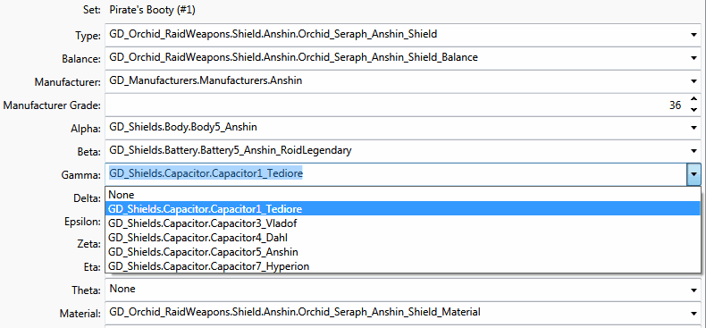 Editing shield components in Gibbed's Save Editor