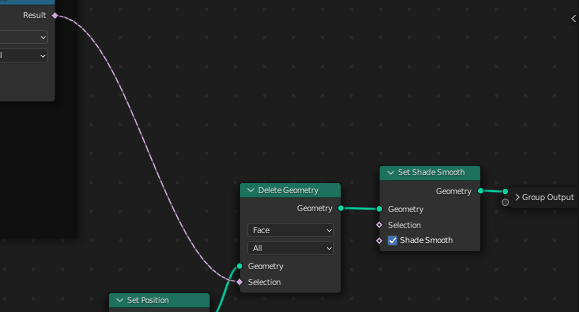 deleting faces connecting splines