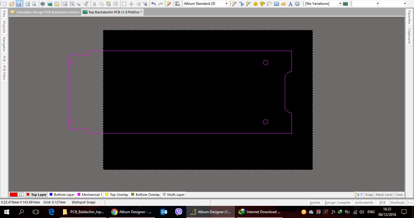 Desired Shape PCB on Altium