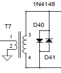 excerpt from the schematic of the Elecraft K2, showing back-to-back 1N4148 switching diodes in the receive signal path