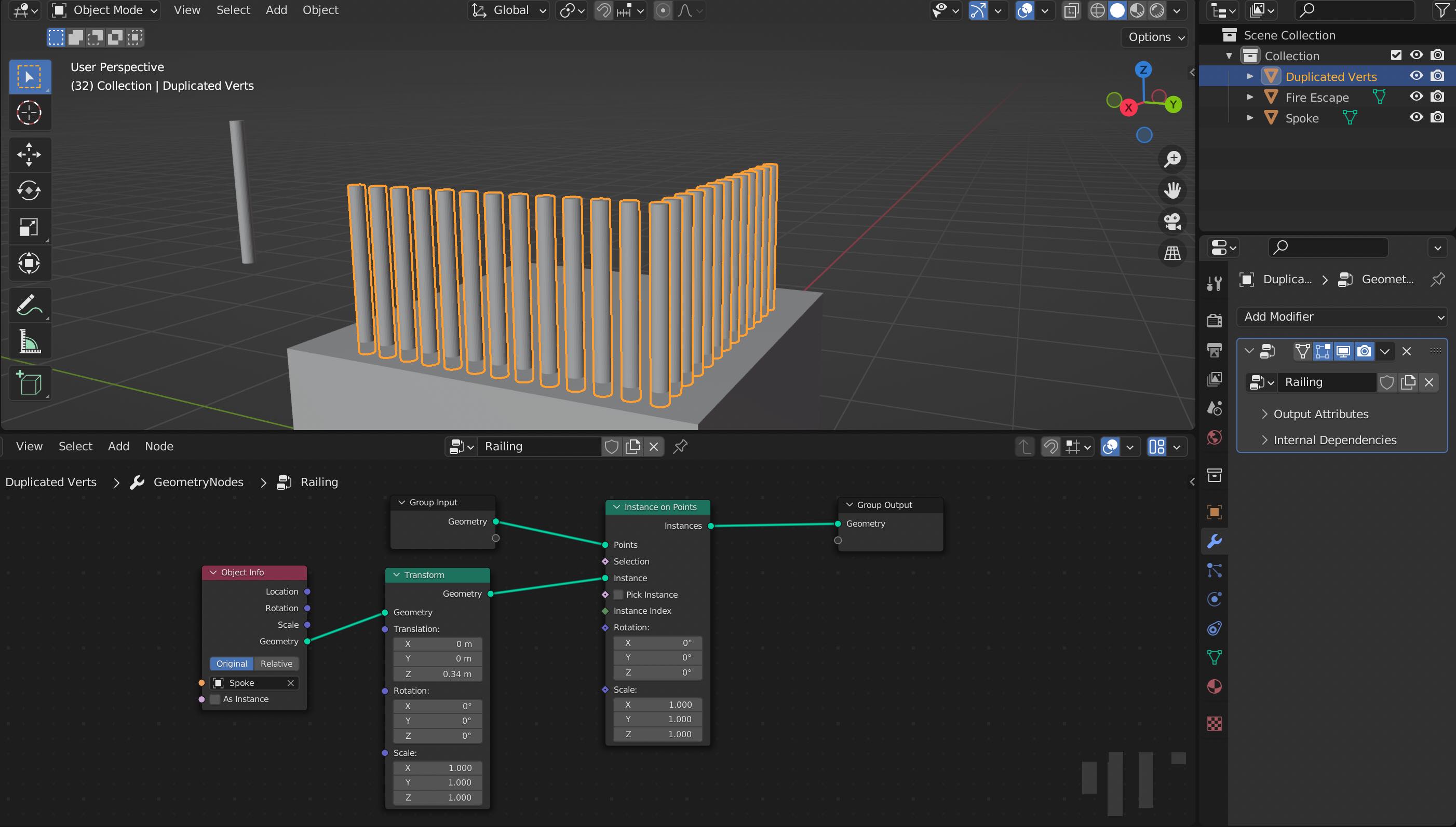 Geometry Nodes setup in Blender