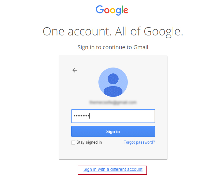 Google's login page