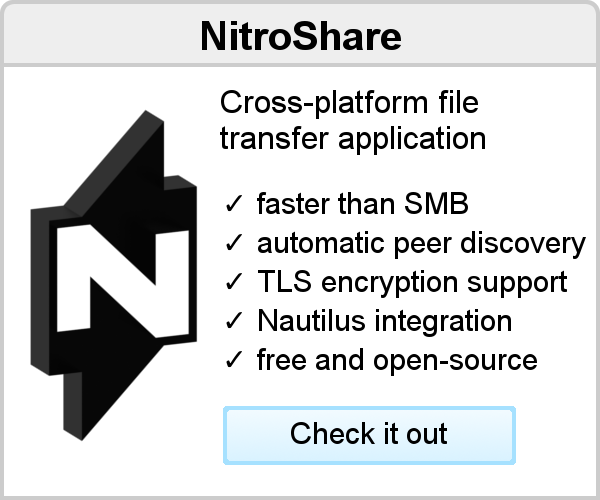 NitroShare - cross-platform file transfer application