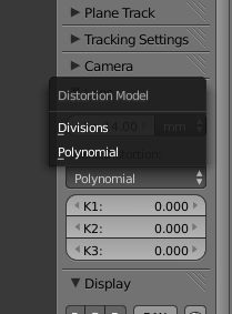 Distortion Model Popup