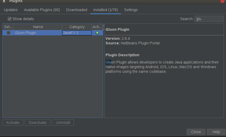 gluon plugin netbeans 