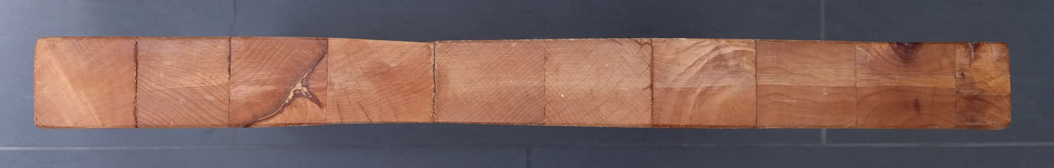 side view of edge grain