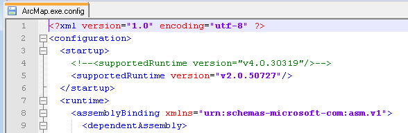 ArcMap.exe.config 10.2