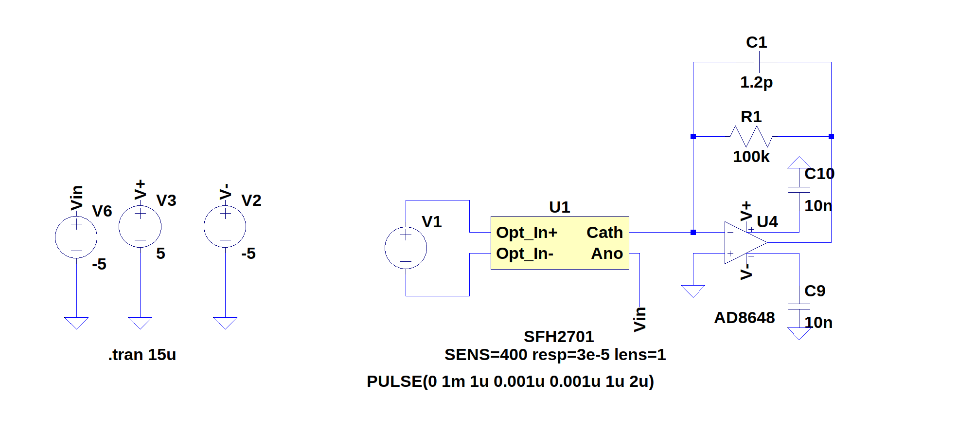 Circuit used for SPICE simulation