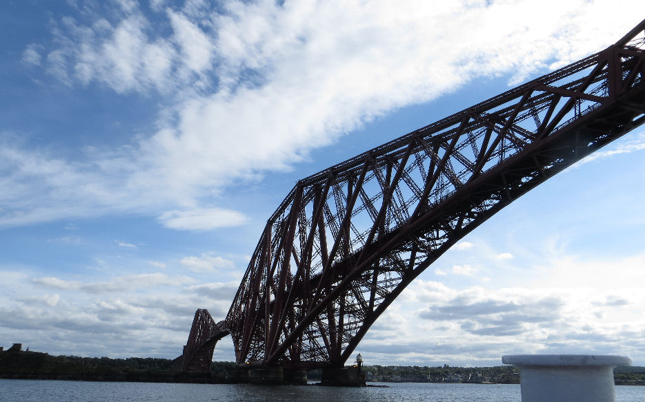 Forth bridge from beneath.