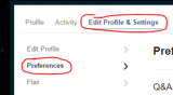 Profile Preferences