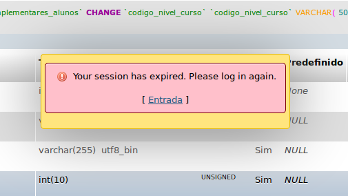 phpMyAdmin expirando a sessão. Como aumentar o tempo?