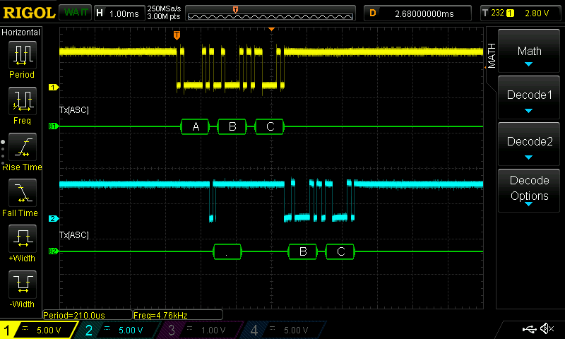 oscilloscope traces