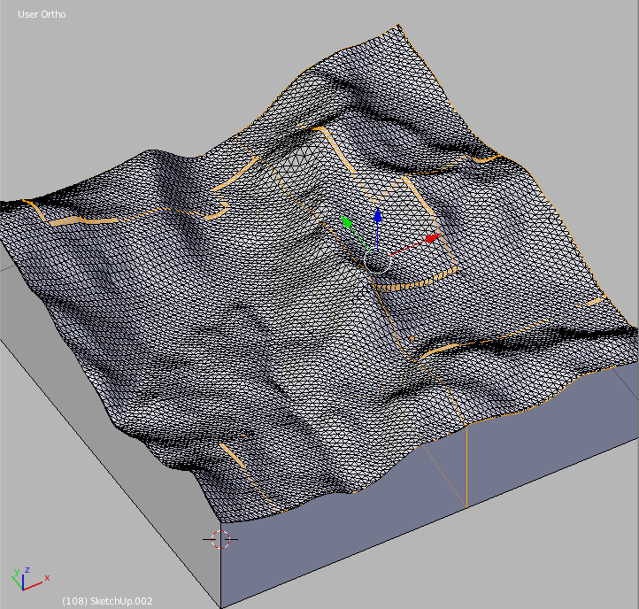 Messy Mesh after trying to "Select Boundary Loop"